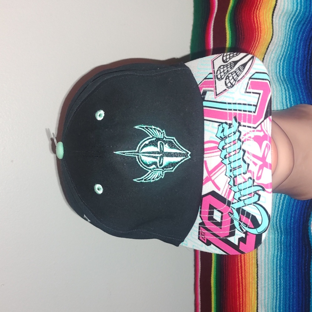 Premier Lacrosse League Chrome All-Over Snapback Hat Cap Black